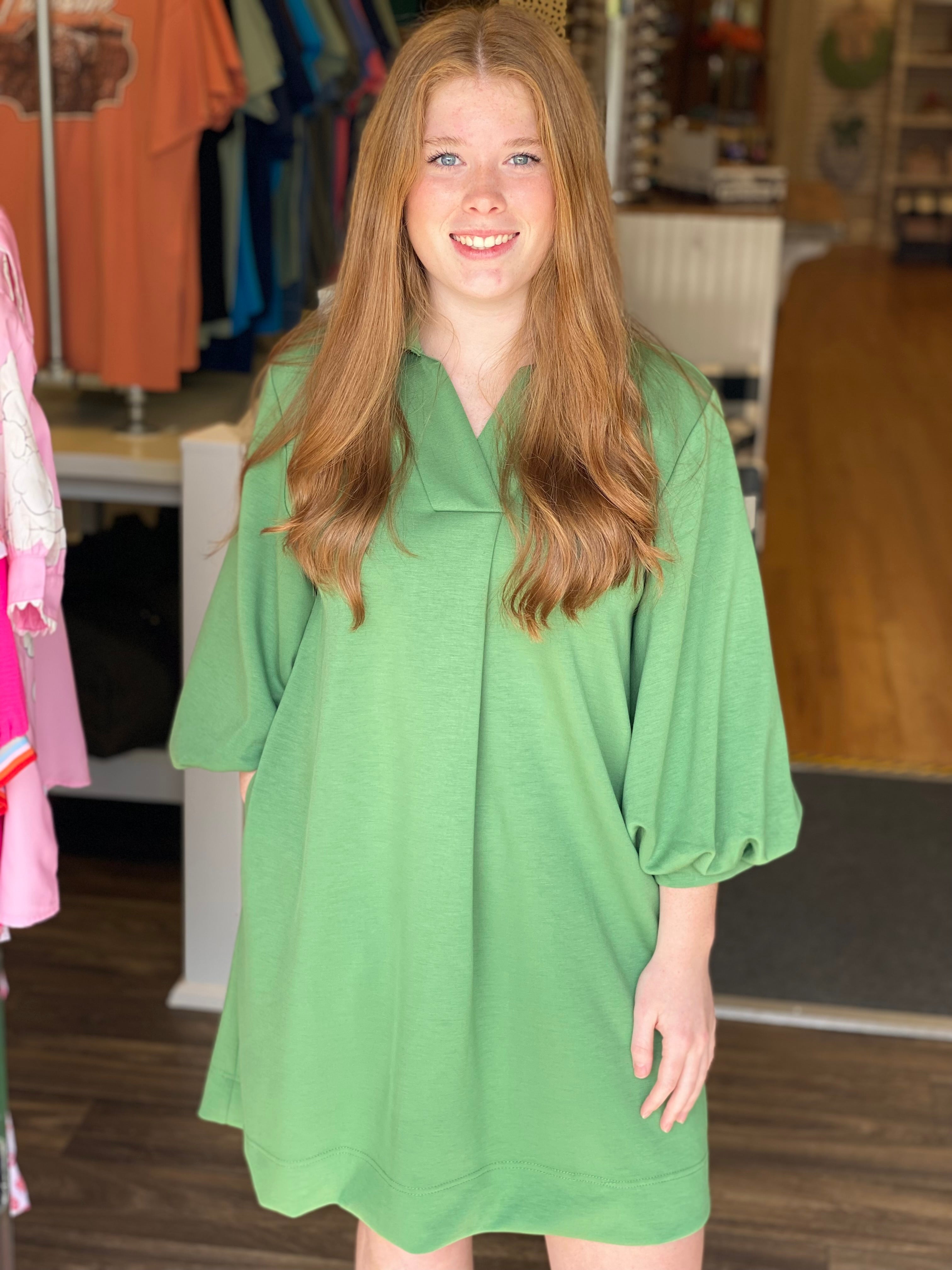 Step Out in Style Dress - Green