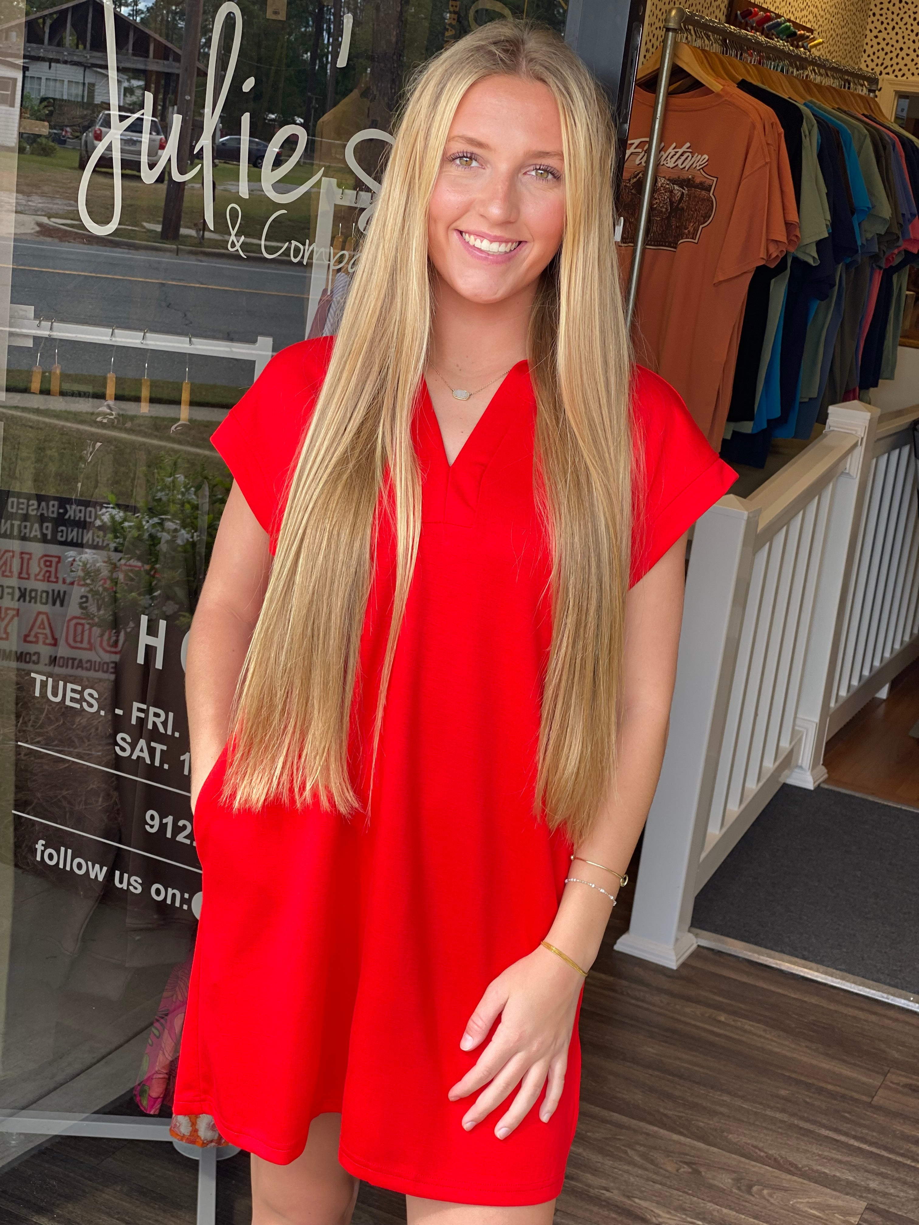 The Amelia Dress - Red