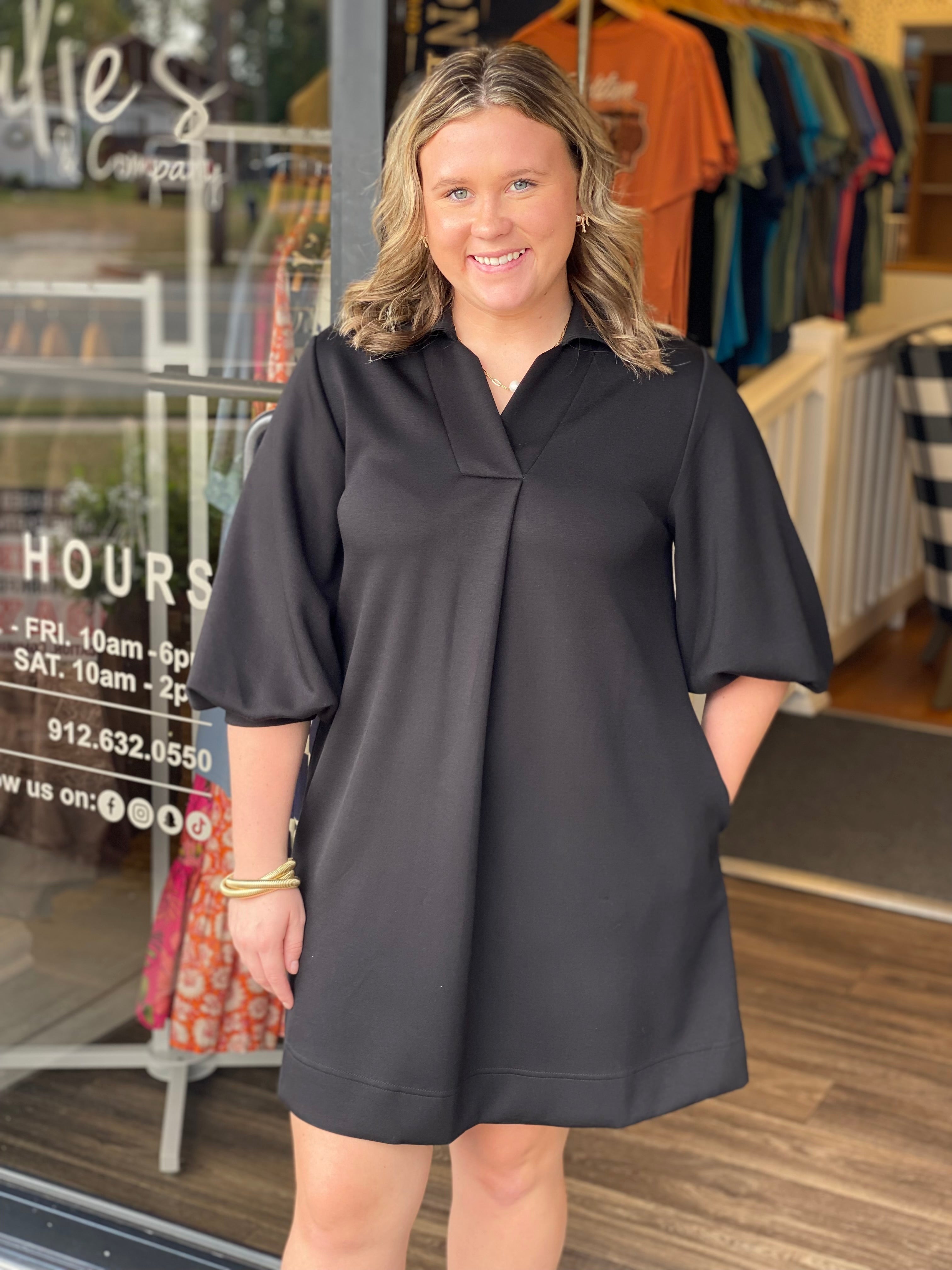 Step Out in Style Dress - Black