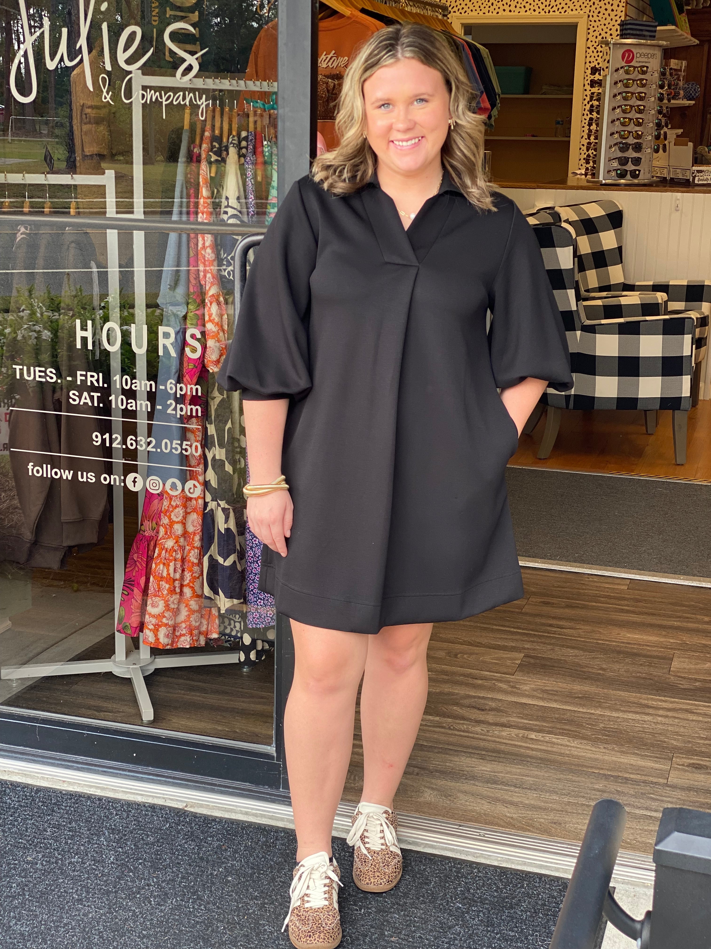 Step Out in Style Dress - Black