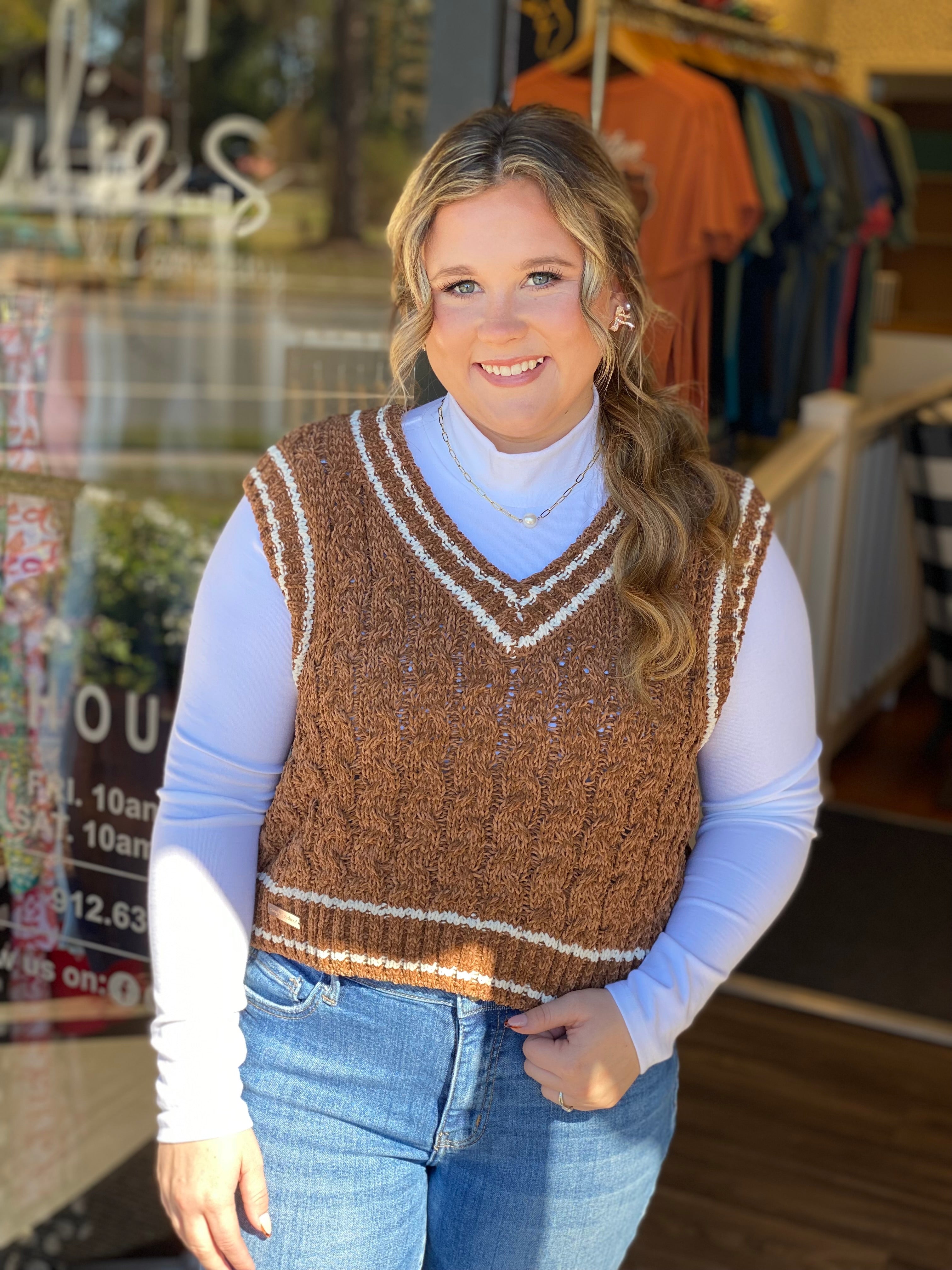 Simply Southern Brown Vest