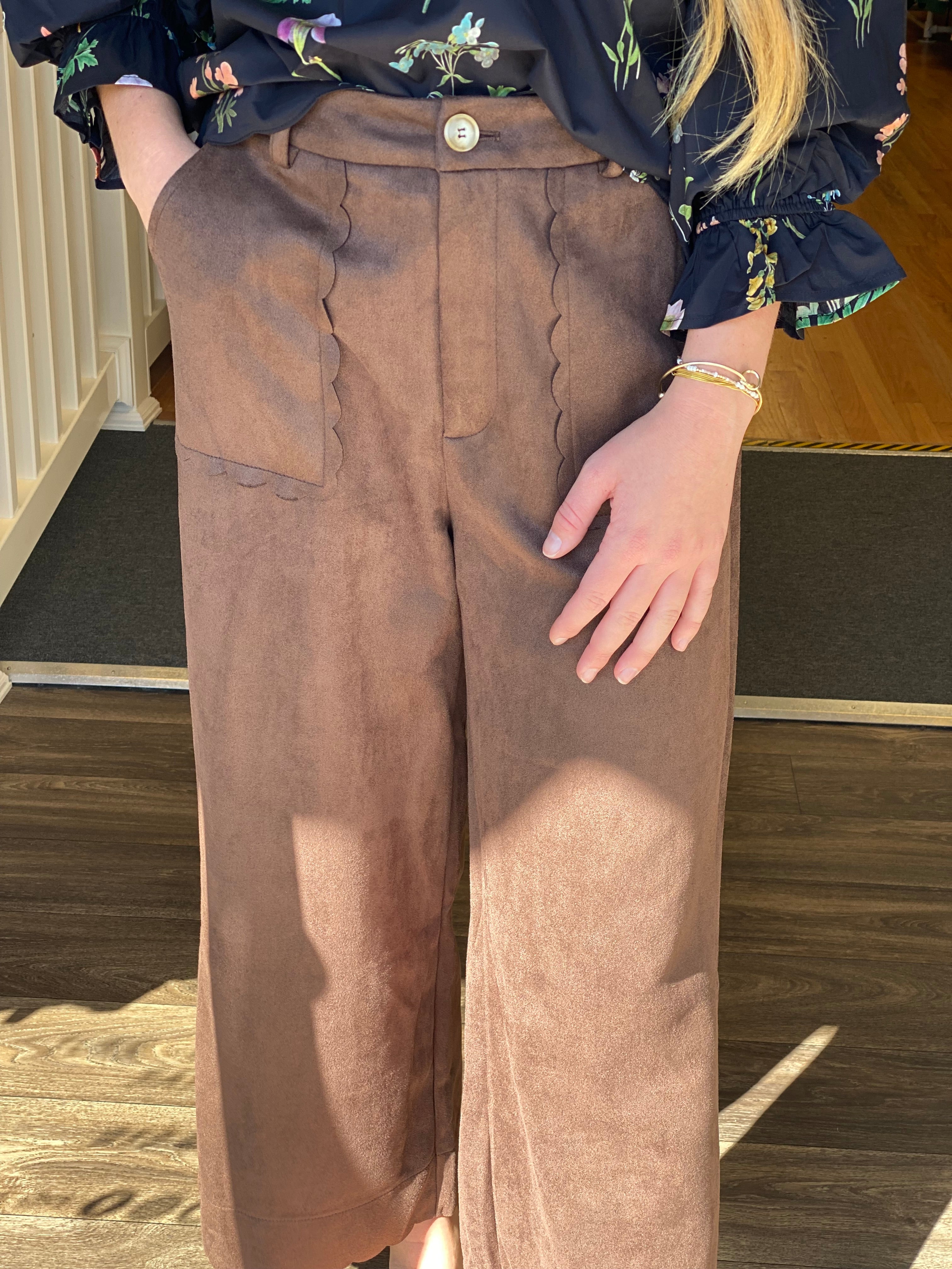 Styled in Suede Pants - Brown